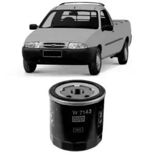 Filtro Óleo, Ford Ka, Fiesta, Ecosport, Escort e Courier MANN-FILTER W7143