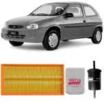Kit Filtro, Ar, Óleo, Combustível, Corsa, 94 a 2012 Flex
