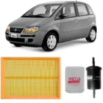Kit Filtro, Ar, Óleo, Combustível, Fiat Idea 1.8, 2005 a 2010 Wega