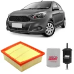 Kit Filtro, Ar, Óleo, Combustível Ford Ka 1.0 e 1.5, 2015 a 2017 Flex