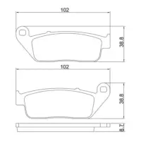 Pastilha Freio Moto Cerâmica, Triumph e Yamaha, 2008 a 2017 Dianteira Cobreq N930C - Image 4