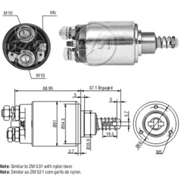 AUTOMÁTICO DE PARTIDA SISTEMA BOSCH 12V - ZM ZM631