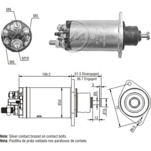 AUTOMÁTICO DE PARTIDA MERCEDES BENZ 1215 C/2423 K SISTEMA DELCO - ZM ZM815