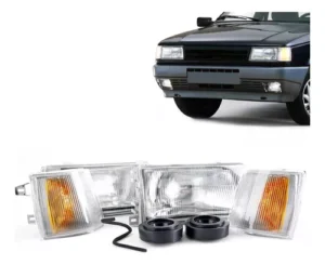 Par Farol Vidro + Piscas Uno 91 92 93 94 95 96 97 98 99 2000