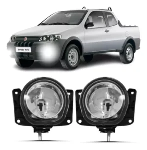 Par Farol Milha Fiat Strada 2005 2006 07 08 09 10 2011 2012