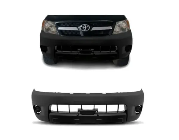 PARA-CHOQUE DIANTEIRO TOYOTA HILUX PRETO LISO SEM FURO - CAMBUCI IMPORTS 059303