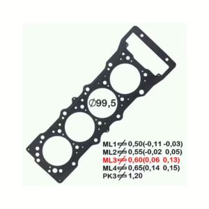 Junta do Cabeçote (0.60mm) MITSUBISHI L200/PAJERO Chapa - BASTOS JUNTAS 1515196ML3