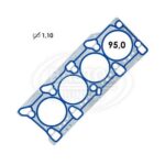 Junta do Cabeçote (1.10mm) CHEVROLET - GM S10/TRAILBLAZER Metal - BASTOS JUNTAS 1215166ML1